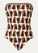 Seafolly Secret Garden bandeau badpak met afneembare bandjes