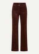 River Woods High waist wide fit broek van corduroy