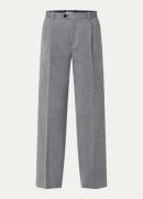Sandro High waist straight fit pantalon in wolblend met steekzakken