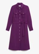 Hobbs Violet midi blousejurk met strikceintuur