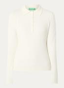 Benetton Fijngebreide trui in kasjmierblend met polokraag