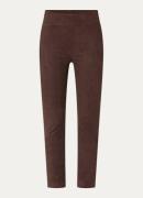Claudia Sträter High waist slim fit legging van suèdine