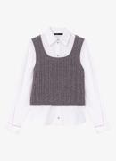 Maje 2-in-1 ribgebreide top