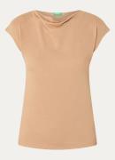 Benetton Fijngebreide top met watervalhals