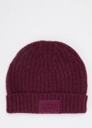Fabienne Chapot Ziggy ribgebreide muts in merino wolblend