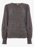 Whistles Tuniek met stippenprint en ballonmouw