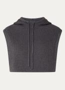 Benetton Grofgebreide cape met capuchon