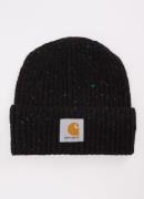 Carhartt WIP Anglistic grofgebreide muts in wolblend met gemêleerd des...