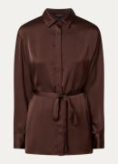 French Connection Bernadetta blouse van satijn met strikceintuur