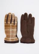 Hestra Noah handschoenen van geitensuède met streepprint