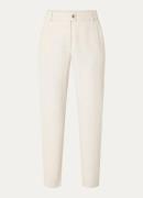 Claudia Sträter High waist tapered fit pantalon met steekzakken