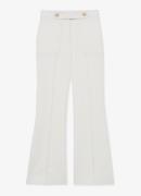 Reiss Lily high waist flared pantalon in wolblend