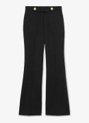 Reiss Lily high waist flared pantalon in wolblend