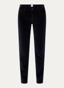 BRAX Shakira high waist skinny fit broek van fluweel