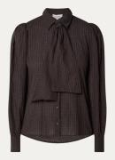 Aaiko Janesse blouse met strikkraag en strass