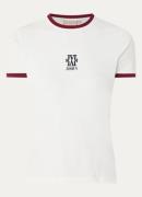 JOSH V Loren T-shirt met logoborduring