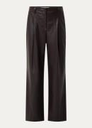 ba&sh Rami high waist loose fit broek van imitatieleer