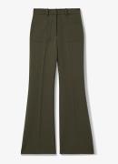 Reiss Priya high waist flared pantalon met steekzakken