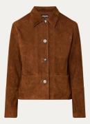 Zadig&Voltaire Lessa jack van geitensuède met steekzakken