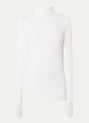 The Frankie Shop Utica fijngebreide top in wolblend met col