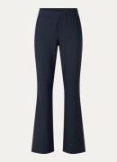 Claudia Sträter Noos high waist flared fit pantalon met steekzakken