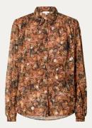 Expresso Semi-transparante blouse met bloemenprint