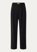 Mos Mosh Evie high waist wide fit pantalon met lurex