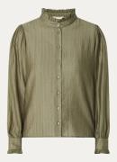 MSCH Copenhagen MSCHFemine blouse met ruches en pofmouw