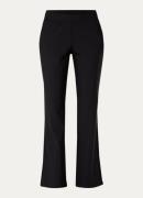 Claudia Sträter Noos high waist flared fit pantalon met steekzakken
