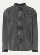 Les Deux Loan regular fit overshirt van denim met borstzak