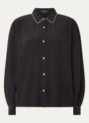 French Connection Lizzy blouse van crêpe met strass