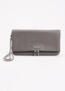 Zadig&Voltaire Rock Grained clutch van leer