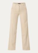 River Woods High waist straight fit chino met steekzakken