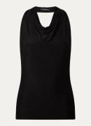 Bruuns Bazaar ComfreyBBViolety top met watervalhals en lurex