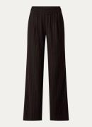 ba&sh Handrew mid waist straight fit broek in wolblend met krijtstreep