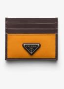 Prada Speedrock Re-Nylon pasjeshouder van leer met contrast