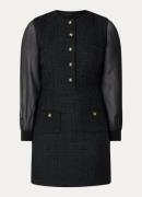 Sandro Mini tuniekurk met tweed-look en klepzakken