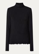 Claudia Sträter Top met col en lurex