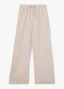 Reiss Petite Willow mid waist wide fit palazzobroek in linnenblend