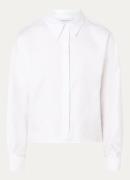 L.K.Bennett Liz cropped blouse met kraag