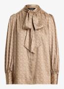 Ralph Lauren Blouse met sjaalkraag en grafische print