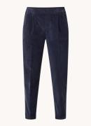 Benetton High waist tapered cropped pantalon van corduroy