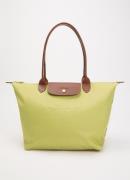 Longchamp Le Pliage Original schoudertas L met leren details