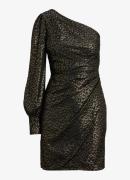 Ralph Lauren One shoulder mini kokerjurk met panterprint