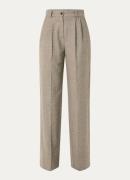 Gerard Darel Clara high waist straight fit pantalon in wolblend met vi...