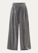 Summum High waist wide fit palazzo broek met metallic finish