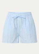 by-bar Isa high waist korte broek met streepprint