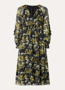 French Connection Lizzy midi tuniekjurk met plissé en bloemenprint
