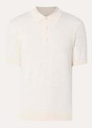 Gant Fijngebreide regular fit polo van merino wol met logoborduring