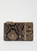 FURLA Camelia M pasjeshouder van leer met slangenprint